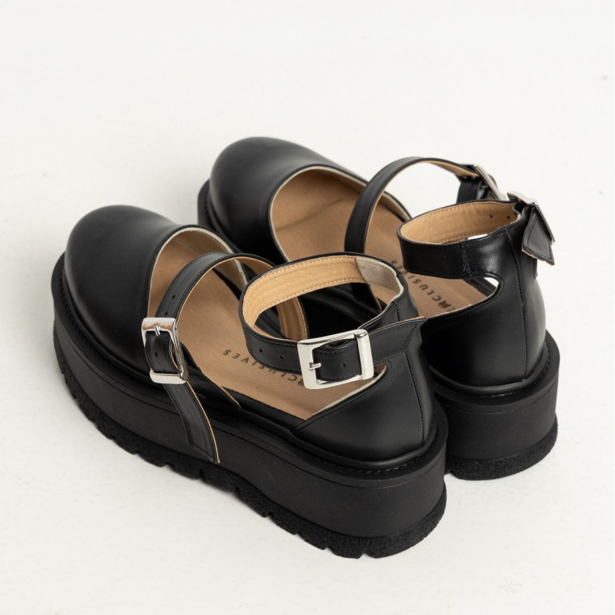 .Pantofi -  Double Belt -  Black 2.0